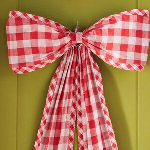 Anthropologie Gingham Bow Tree Topper